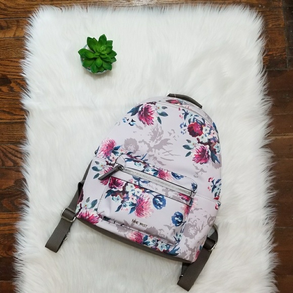nine west floral backpack